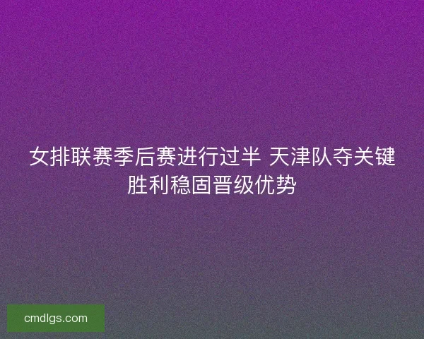 女排联赛季后赛进行过半 天津队夺关键胜利稳固晋级优势 女排联赛季后赛进行过半 天津队夺关键胜利稳固晋级优势